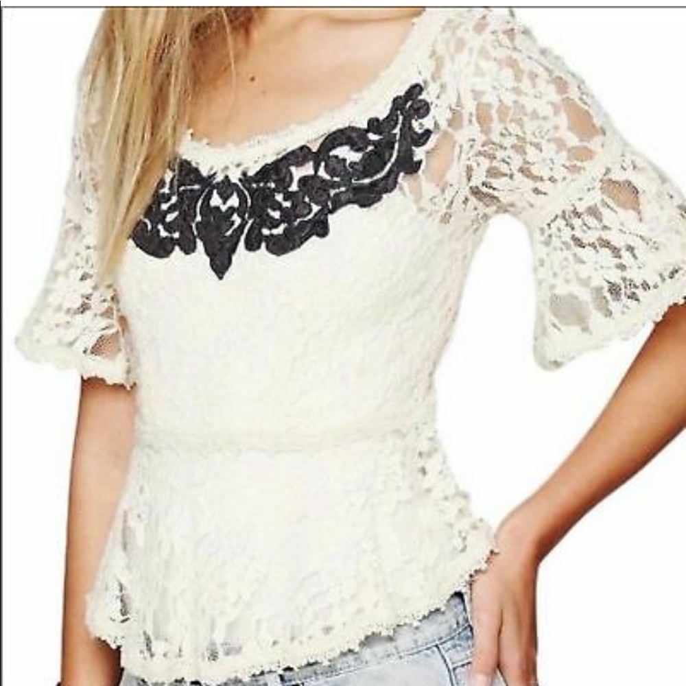 Free People Lace Blouse